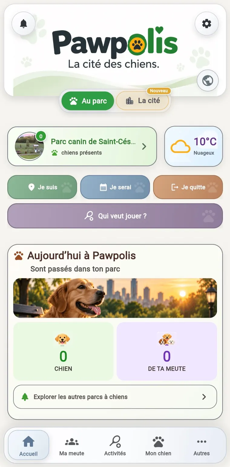 Présence et appel Qui veut jouer dans Pawpolis